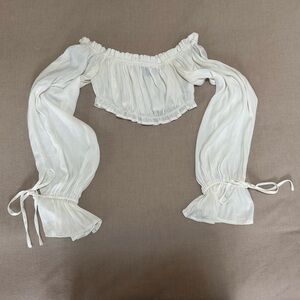 Forever 21 Cream Off-Shoulder Bandeau